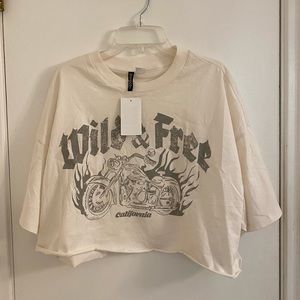 NWT Oversized Crop T-Shirt